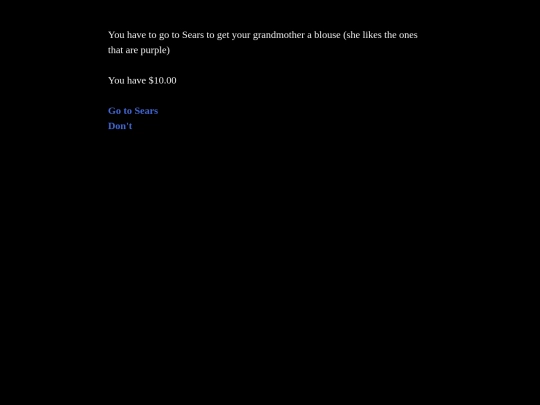 Trip to Sears screenshot