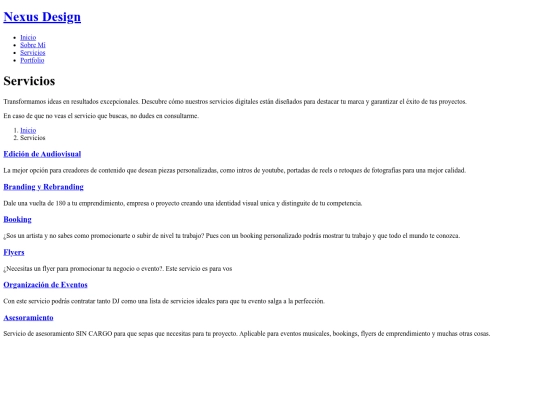 services screenshot