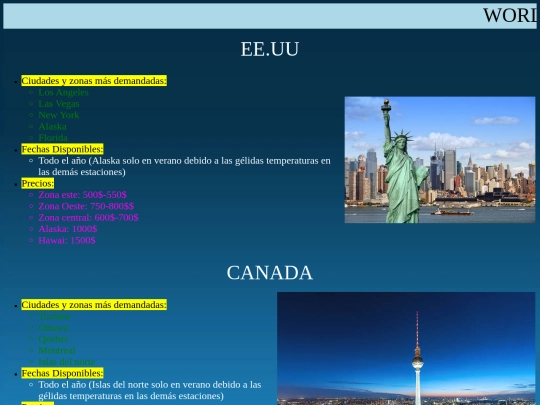 PROYECTOFINAL/DestinosAmericaDelNorte screenshot