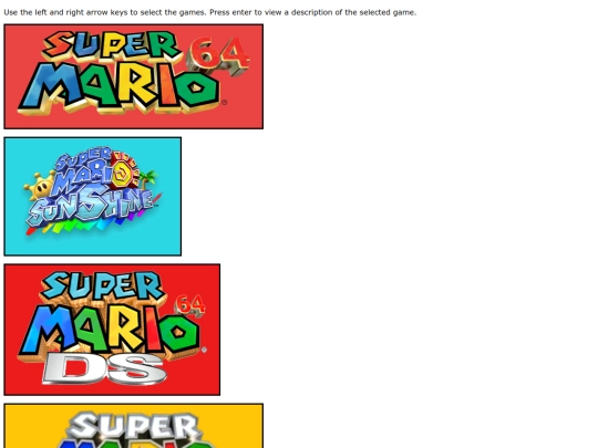 menu screenshot