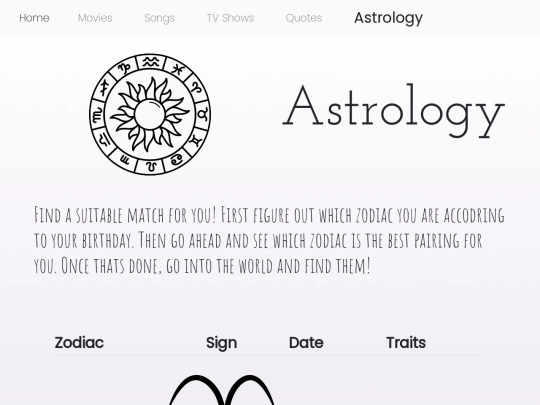 pages/astrology screenshot