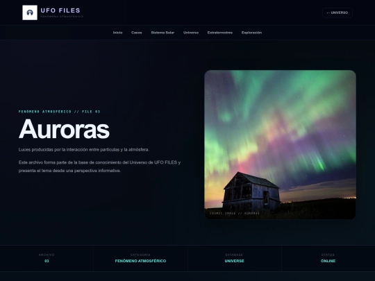Ufo files/Paginas/Universo/auroras screenshot