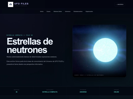 Ufo files/Paginas/Universo/estrellas-neutrones screenshot