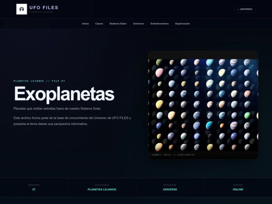 Ufo files/Paginas/Universo/exoplanetas screenshot