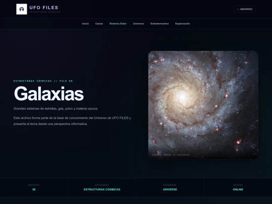 Ufo files/Paginas/Universo/galaxias screenshot