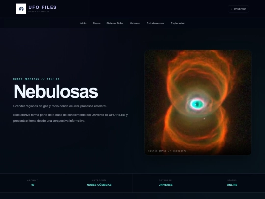 Ufo files/Paginas/Universo/nebulosas screenshot