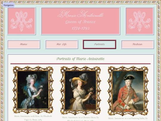 fun-stuff/shrines/marie-antoinette/portraits screenshot