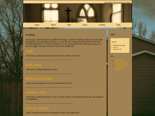 writing screenshot