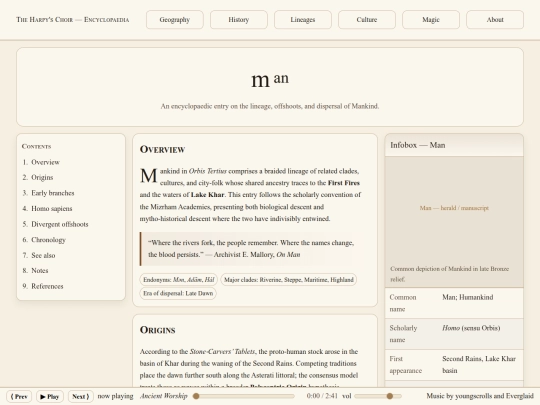 lineages/man screenshot