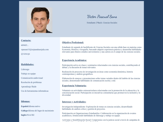 Curriculum screenshot