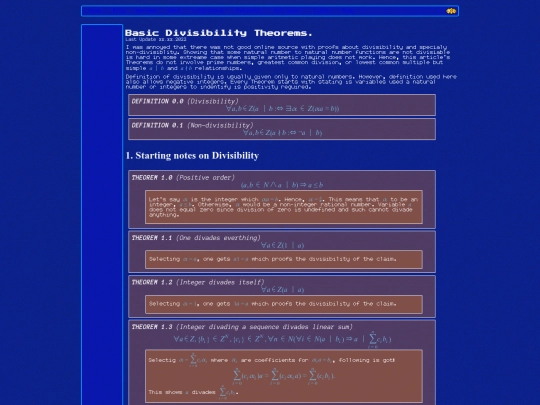 math/DivisibilityTheorems screenshot