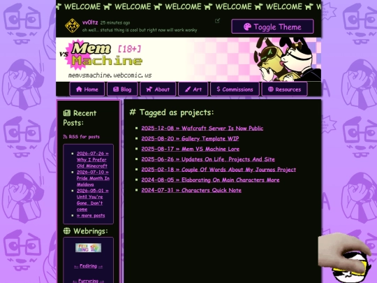 tags/projects screenshot
