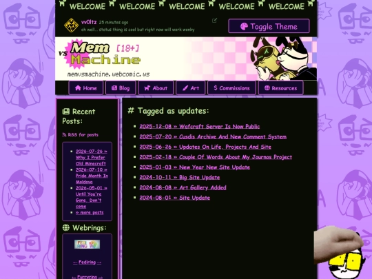 tags/updates screenshot