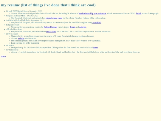 resume screenshot