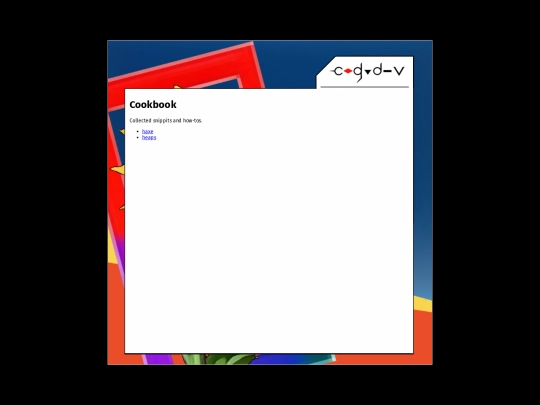 cookbook screenshot