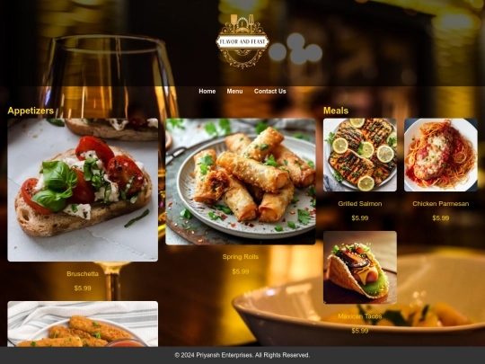 menu screenshot