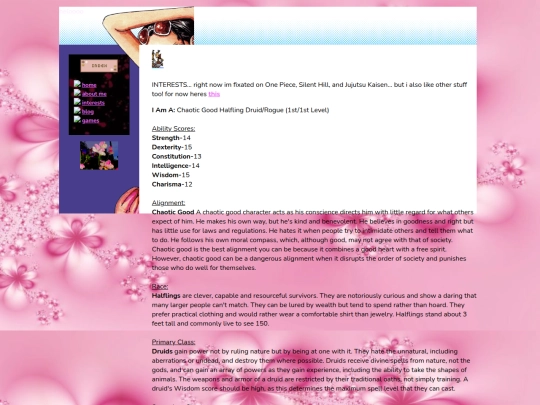 interests screenshot