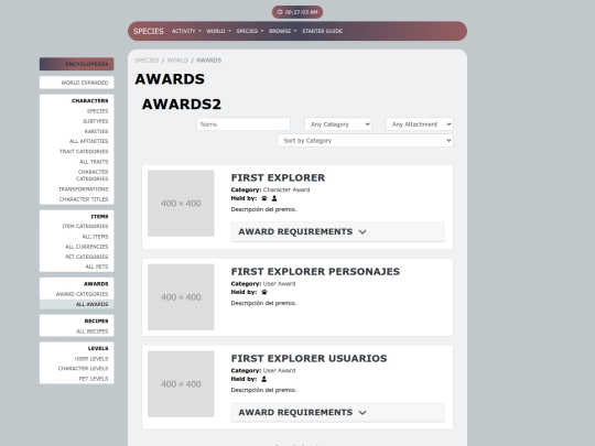 PLANTILLA/world/awards screenshot