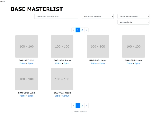 TEST/MasterList-BASE screenshot