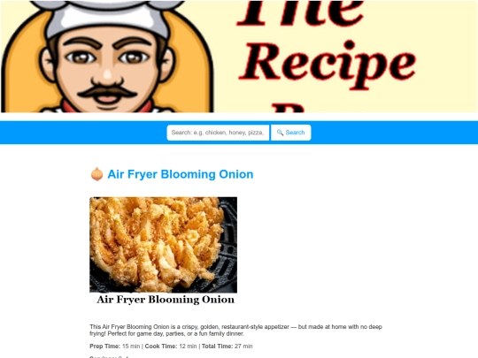 airfryerbloomingonion screenshot