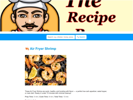 airfryershrimp screenshot