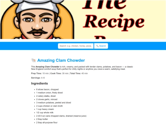 amazingclamchowder screenshot