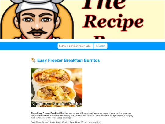 easyfreezerbreakfastburritos screenshot