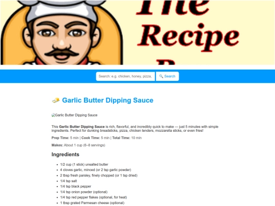 garlicbutterdippingsauce screenshot