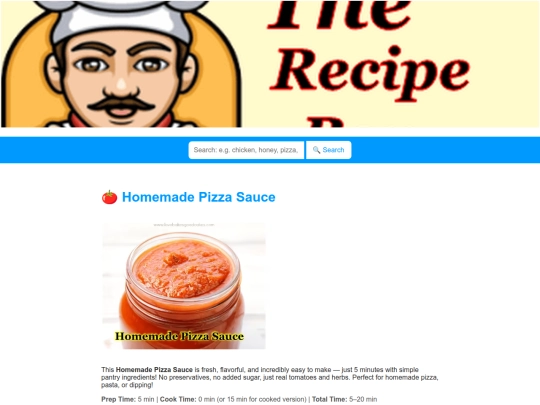homemadepizzasauce screenshot