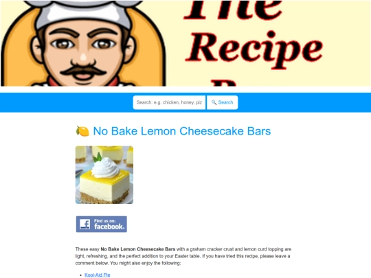nobakelemoncheesecakebars screenshot