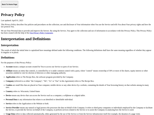 privacy screenshot
