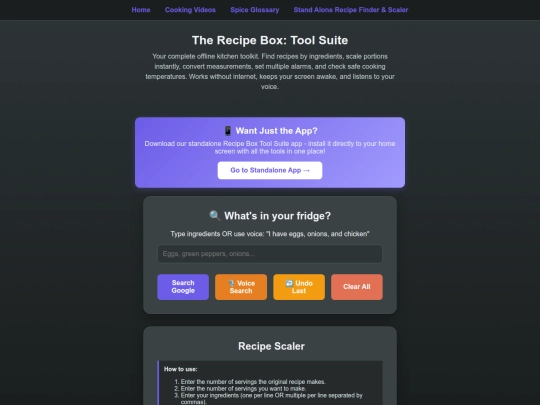 recipegenerator screenshot