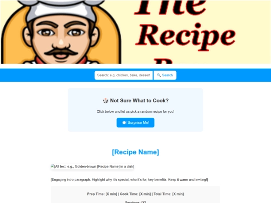 recipetemplant screenshot