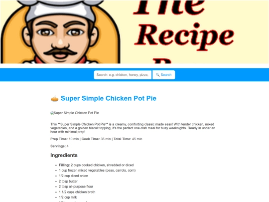 simplechickenpotpie screenshot
