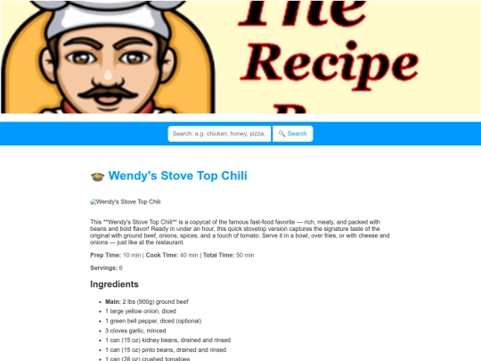 wendysstovetopchili screenshot