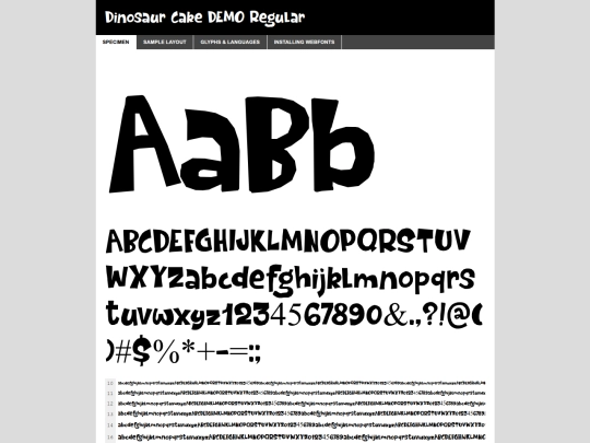 webfontkit-20260531-004129/dinosaur_cake_demo-demo screenshot