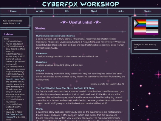 links screenshot