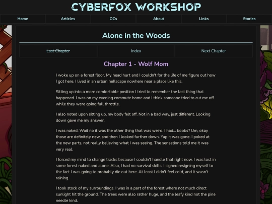 stories/Alone_in_the_Woods/chapter1 screenshot