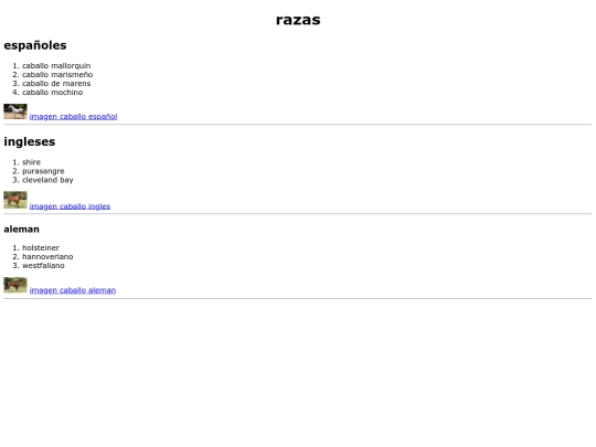 caballos/razasdecaballos screenshot