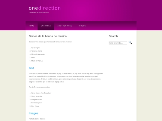 onedirection/examples screenshot