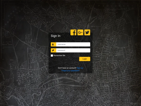 login screenshot