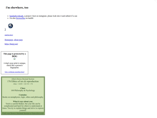 links screenshot