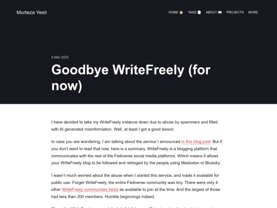 goodbye-writefreely-for-now screenshot