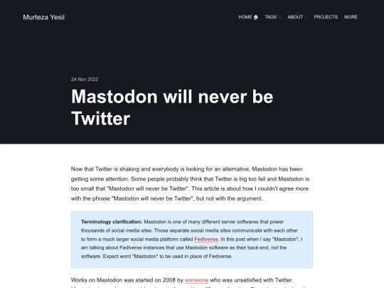 mastodon-will-never-be-twitter screenshot