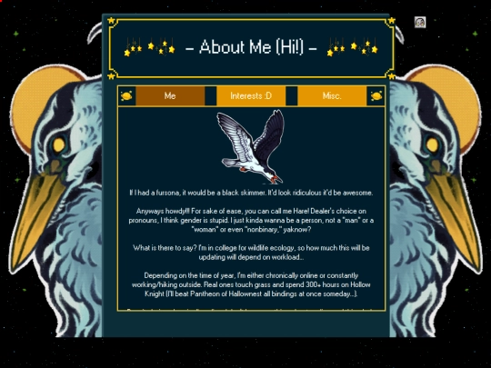 AboutMe screenshot