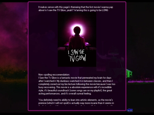 BlogEntries/MoviesShows/Entries/TvGlow screenshot