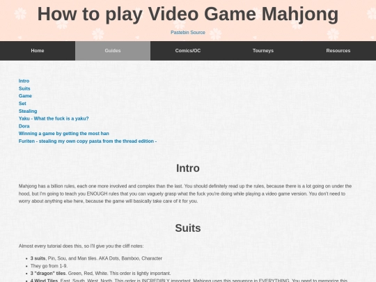 pastebin/how-to-play-video-game-mahjong screenshot
