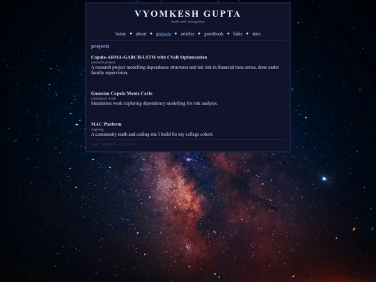 projects screenshot