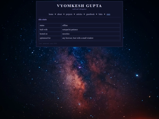 stats screenshot