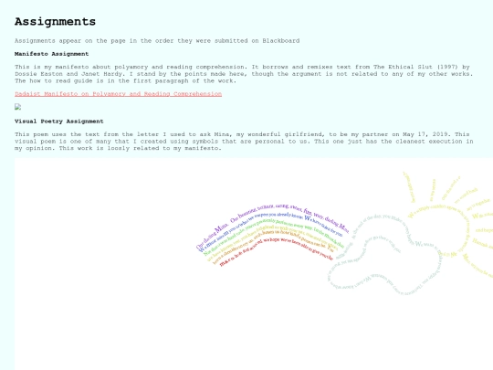 Assignments screenshot